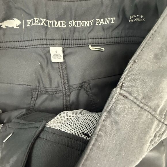 Lot of 2 Toad Co Flextime Skinny Pant Size 8 Chalkboard Black Green Hiking Camp - Picture 8 of 16